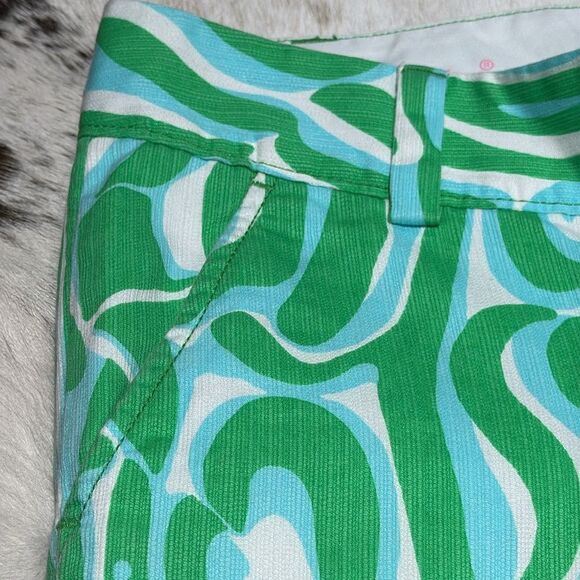 LILLY PULITZER Women's Green & Blue Chipper Short ~ Ladies Size 2 - Picture 3 of 7